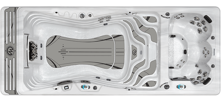 Elite performance H2X Swimspa by Master Spas the Challenger 19 D downshot